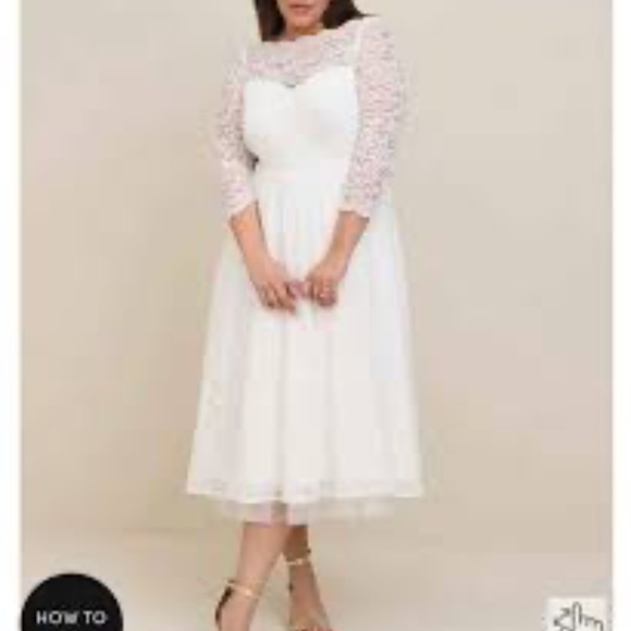Torrid Wedding Dress tea style - Picture 1 of 8